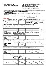 Bài kiểm tra Cuối học kì II môn Tiếng Anh Lớp 6 - Mã đề E6-2 - Năm học 2020-2021 - Trương THCS Trân Quôc Toan (Có đáp án)